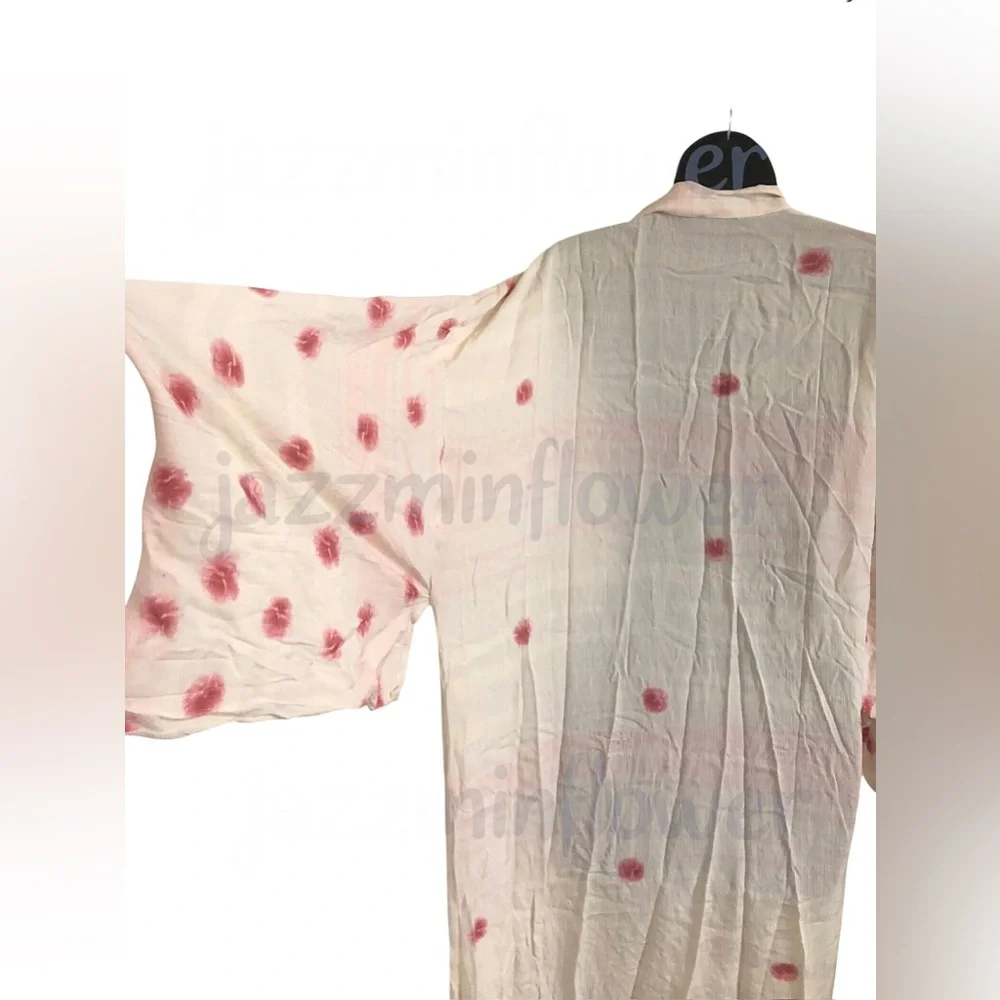 Free People Laurel Canyon white pink combo Kimono robe‎ one size brand new